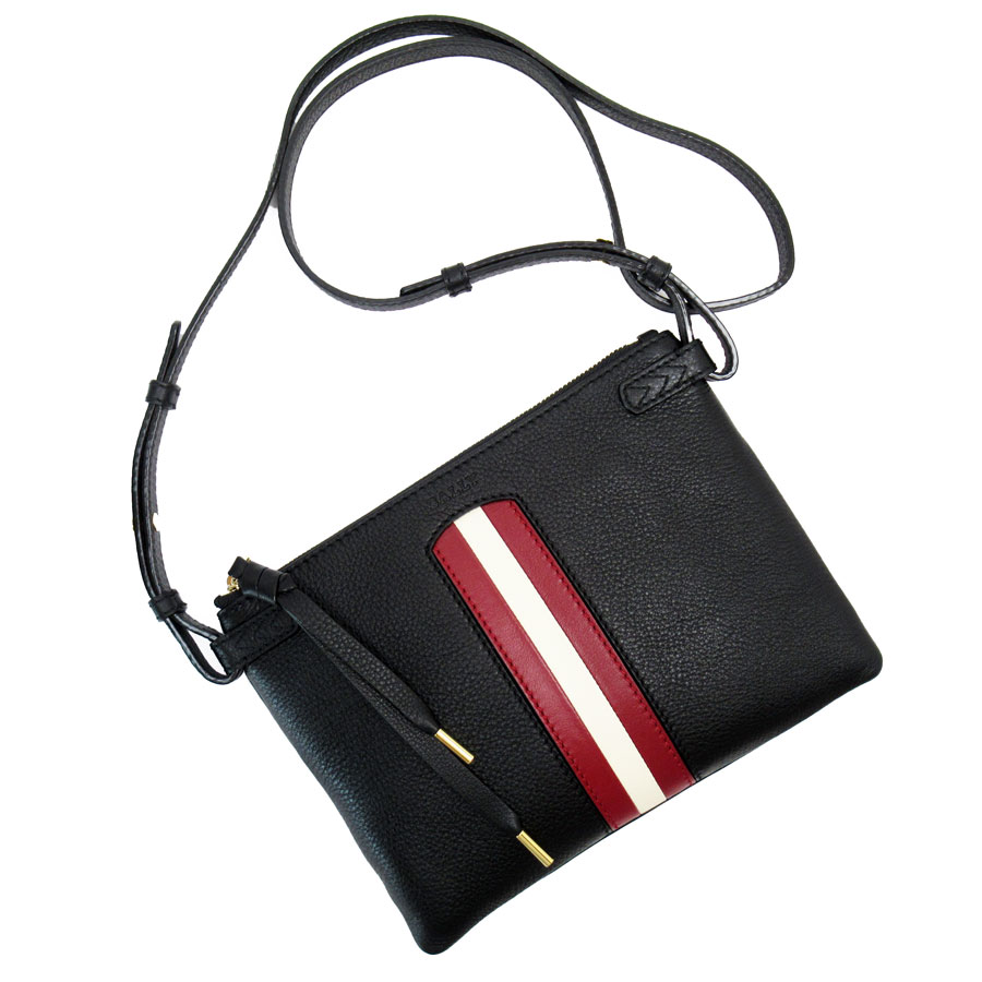 BALLY ブラック レザー ビジネスバッグ 2way ショルダーストラップ BALLY ブラック レザー ビジネスバッグ 2way ショルダー