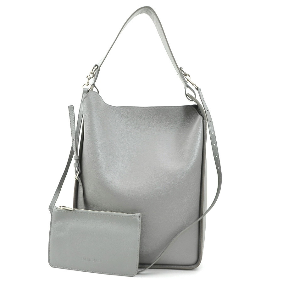 バレンシアガ ２WAYショルダーバッグ ツール ノースサウス シルバーグレー BALENCIAGA バレンシアガ ノースサウス トートバッグ ショルダーバッグ