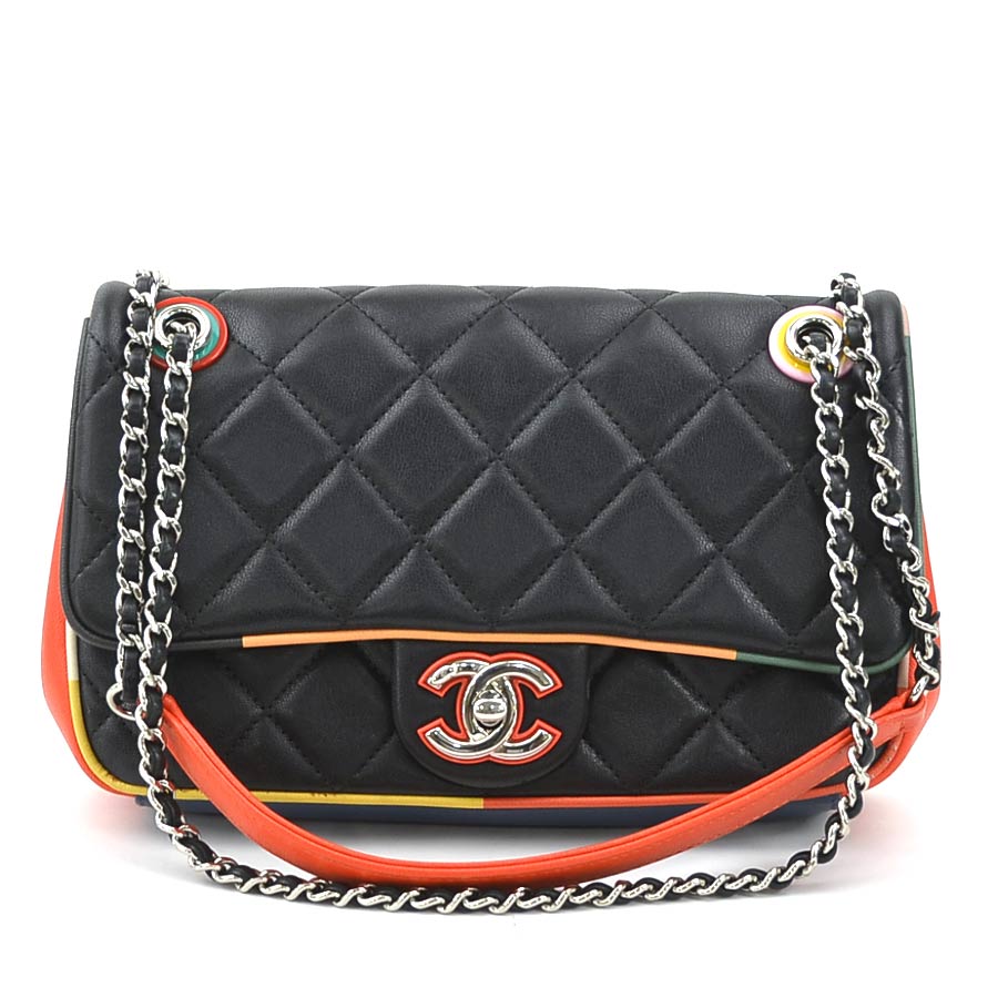 シャネル　ショルダーバッグ　マトラッセ　レザー　ダブルフラップ　ゴールドチェーン 極美品 CHANEL シャネル ショルダーバッグ マトラッセ25 ダブル