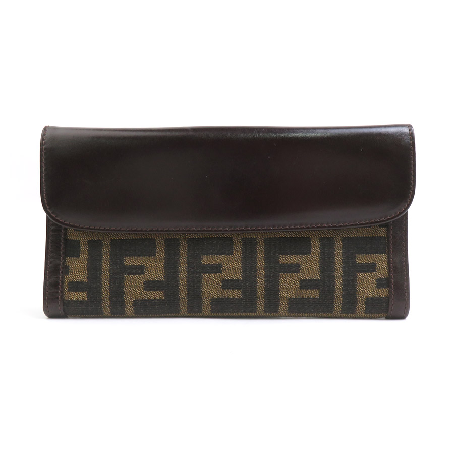 楽天市場】【中古】【財布】FENDI フェンディ ズッカ柄 2つ折 長