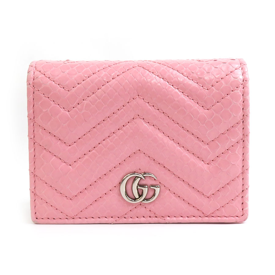楽天市場】グッチ GUCCI 二つ折り財布 GGマーモント パイソン