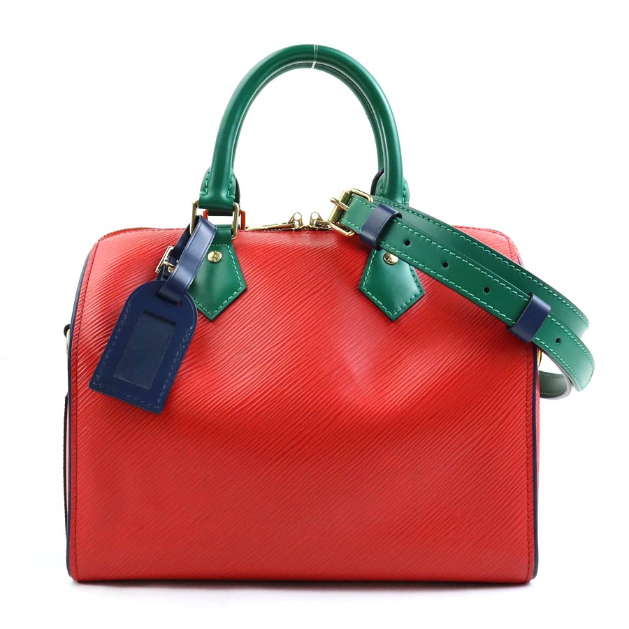 ルイ ヴィトン LOUIS VUITTON ハンドバッグ ショルダーバッグ エピ スピーディ バンドリエール25 エピレザー トリコロール レディース 送料無料【中古】 r10296a