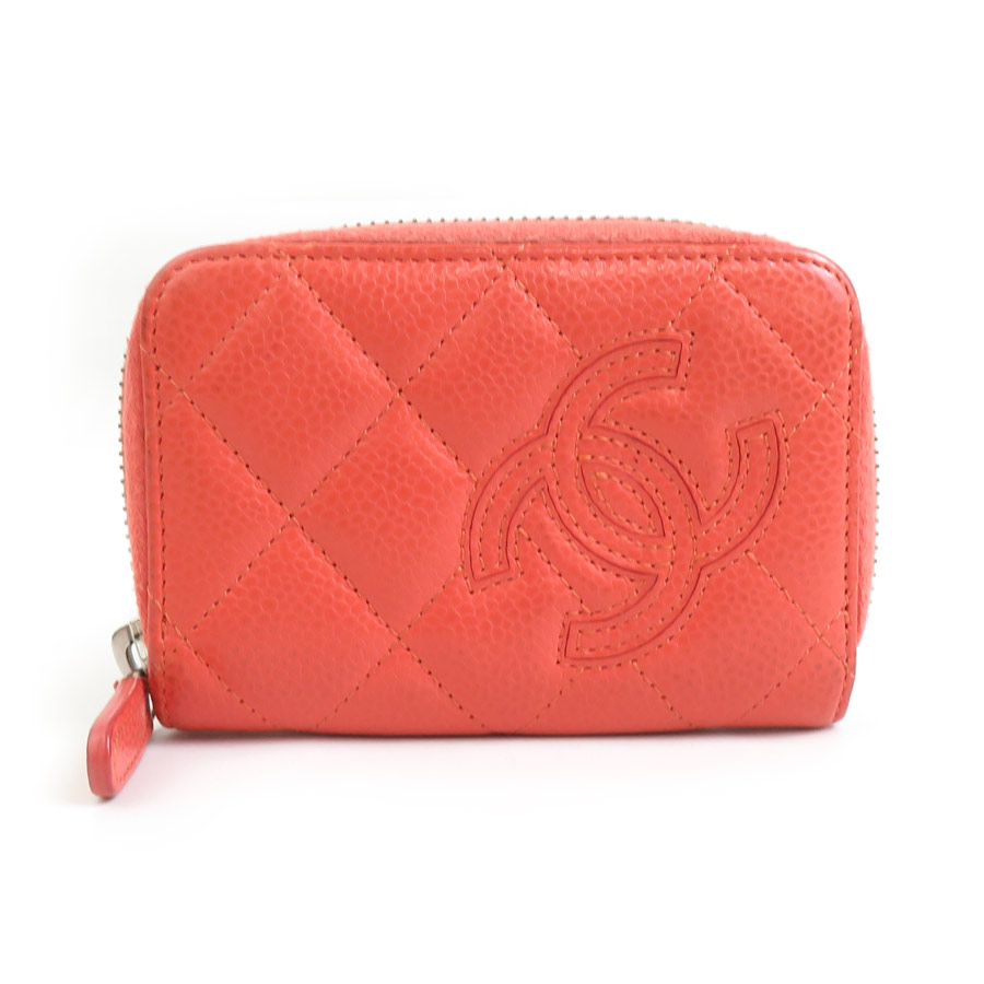 CHANEL オレンジ キルティング コインケース COMME des GARCONS コインケース Super Fluo グリーン／オレンジ