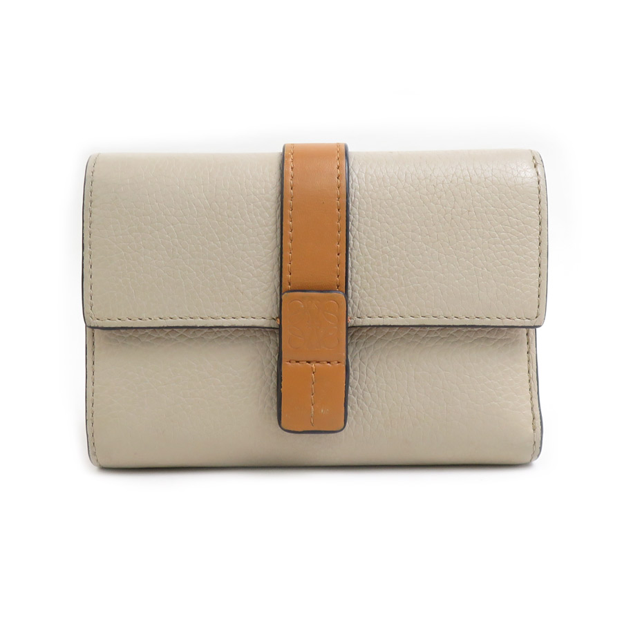美品　LOEWE アナグラム　ウォレット　折り財布 楽天市場】【中古良品】LOEWE ロエベ 三折財布 三つ折り