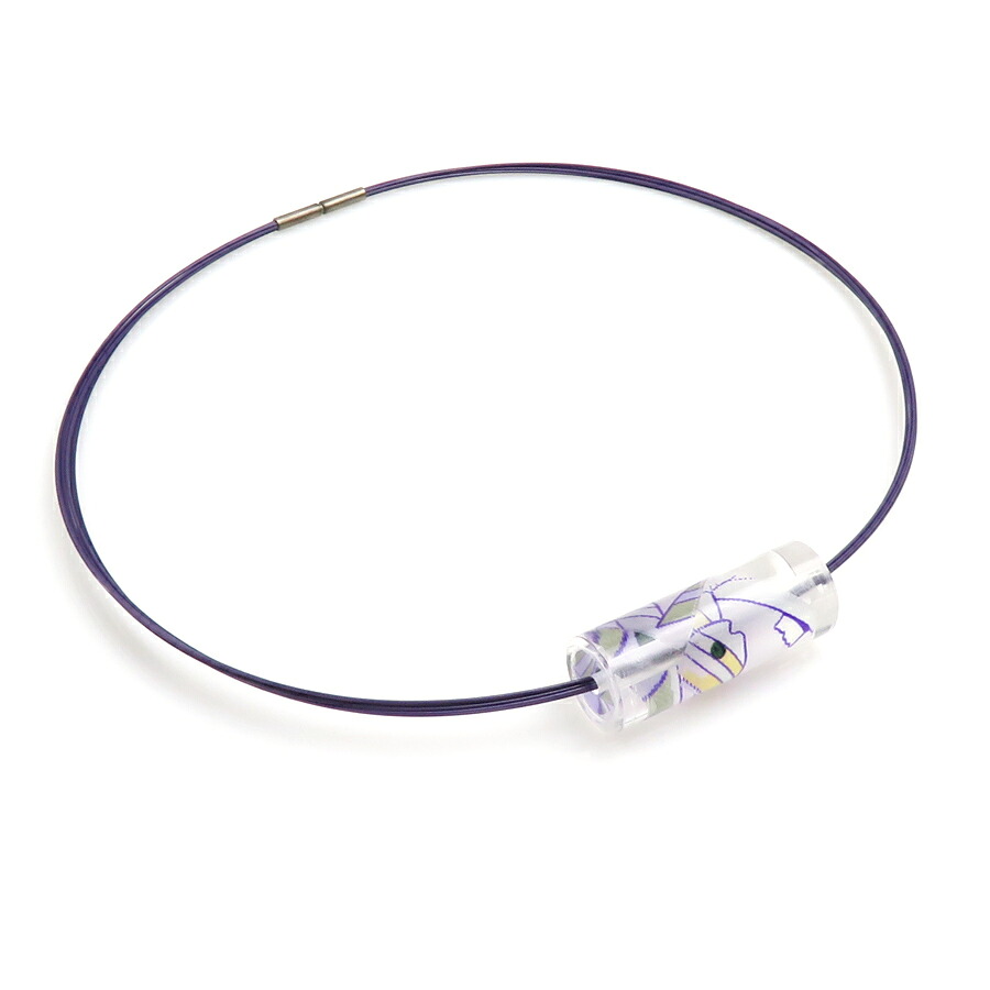 エルメス HERMES ネックレス BIJOUTERIE FANTAISIE レジン パープル レディース 送料無料【中古】 e60030a