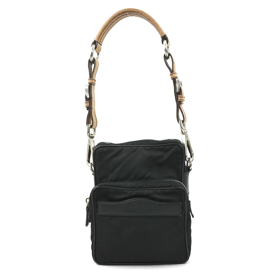 楽天市場】プラダ PRADA ショルダーバッグ レザー ブラック