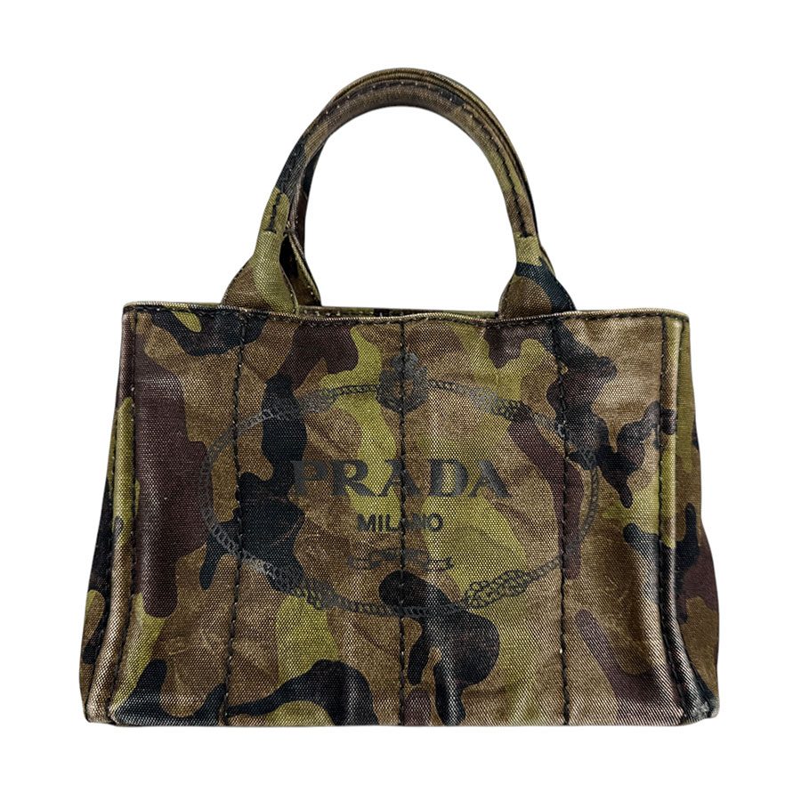 楽天市場】プラダ PRADA トートバッグ B8484 ポコノ グリーン カーキ