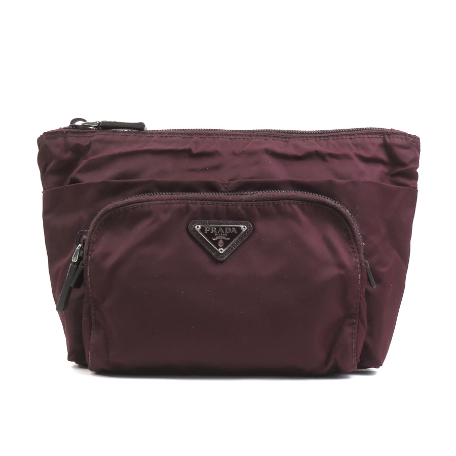 美品 3172 PRADA プラダ ミニ ポーチ ポコノ キャンバス ブラック bc1512_2.jpg