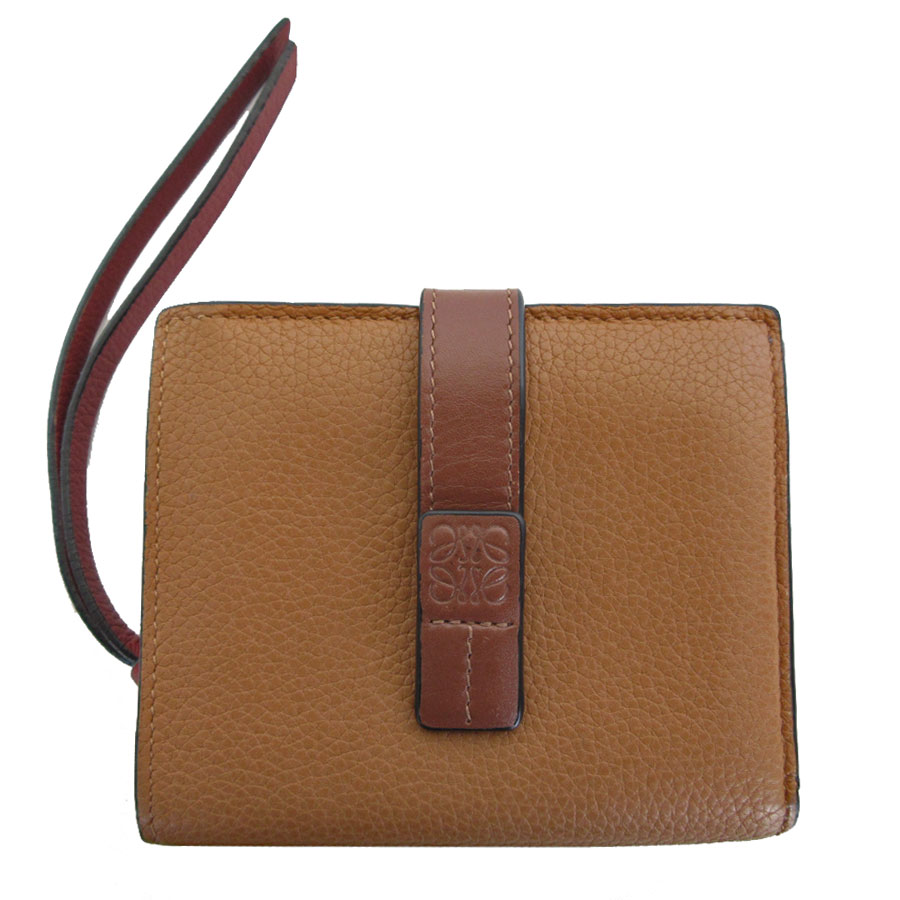 【美品】LOEWE ロエベ アナグラム ジップ 財布 タン オークル LOEWE】ロエベ ジップアラウンドウォレット 長財布レディース