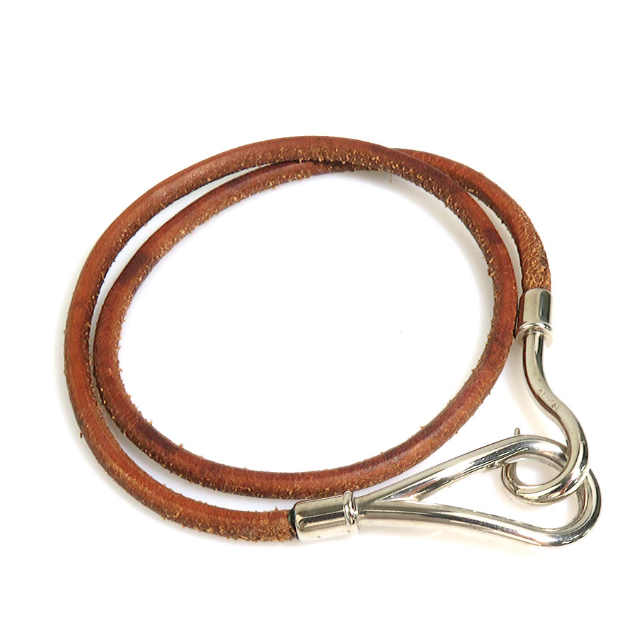 Hermes エルメスラニエール　ブレスレット　ネックストラップ チョーカー革紐 12051023.jpg