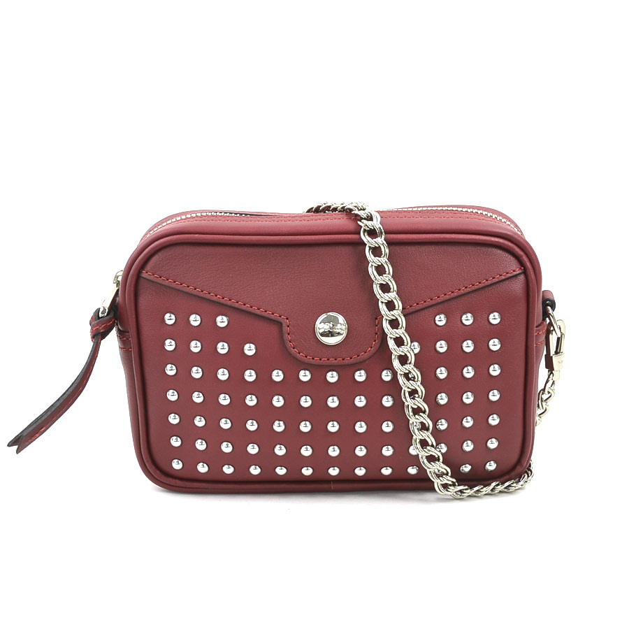 ロンシャン Longchamp ショルダーバッグ なめし革 うす暗い赤いこと レディース 貨物輸送無料【中古】 h31006k
