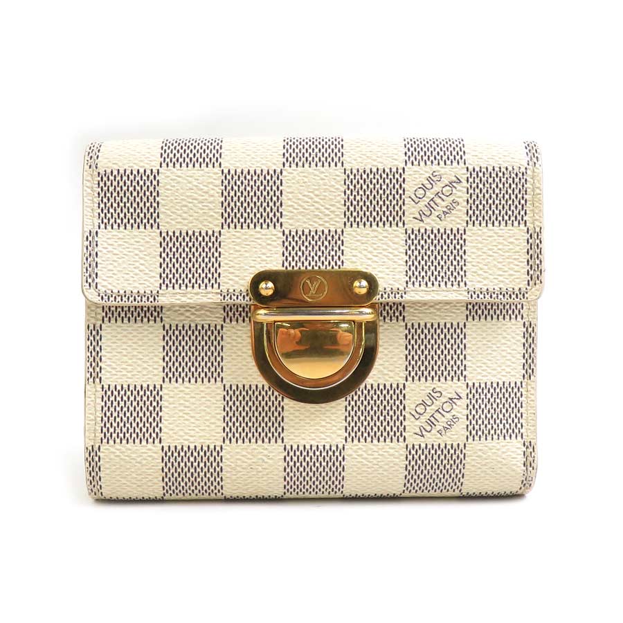 ルイ ヴィトン LOUIS VUITTON 二つ折り札入れ ダミエ アズール ポルトフォイユ コアラ ダミエアズールキャンバス 象牙色 ユニ一発やる N60013 貨物輸送無料【中古】 r10462a レディース財布-バッグ・小物・ブランド雑貨-財布・ケース
