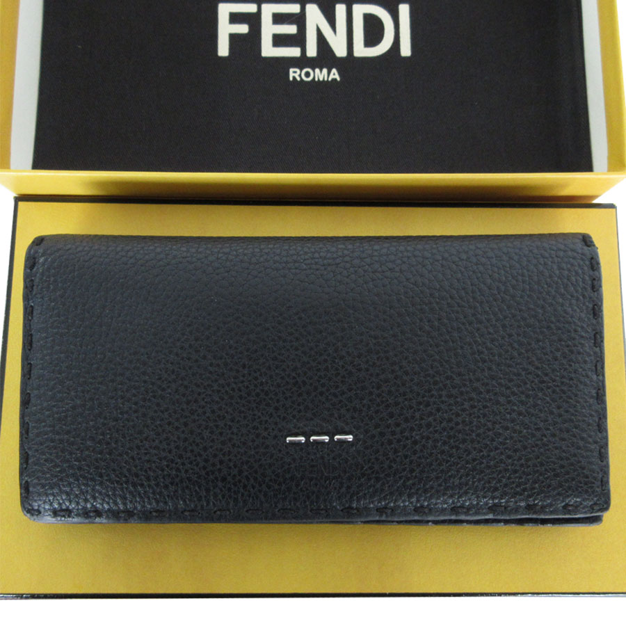 極美品■フェンディ セレリア 長財布 ラウンドファスナー ローマロゴ 付属品込 FENDI フェンディ 財布 レディース メンズ ブランド 長財布