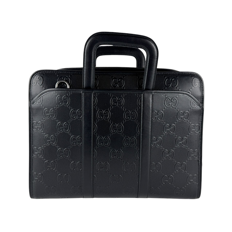 GUCCI ビジネスバッグ ブリーフケース 黒 楽天市場】グッチ バッグ メンズ GGエンボス ブリーフケース