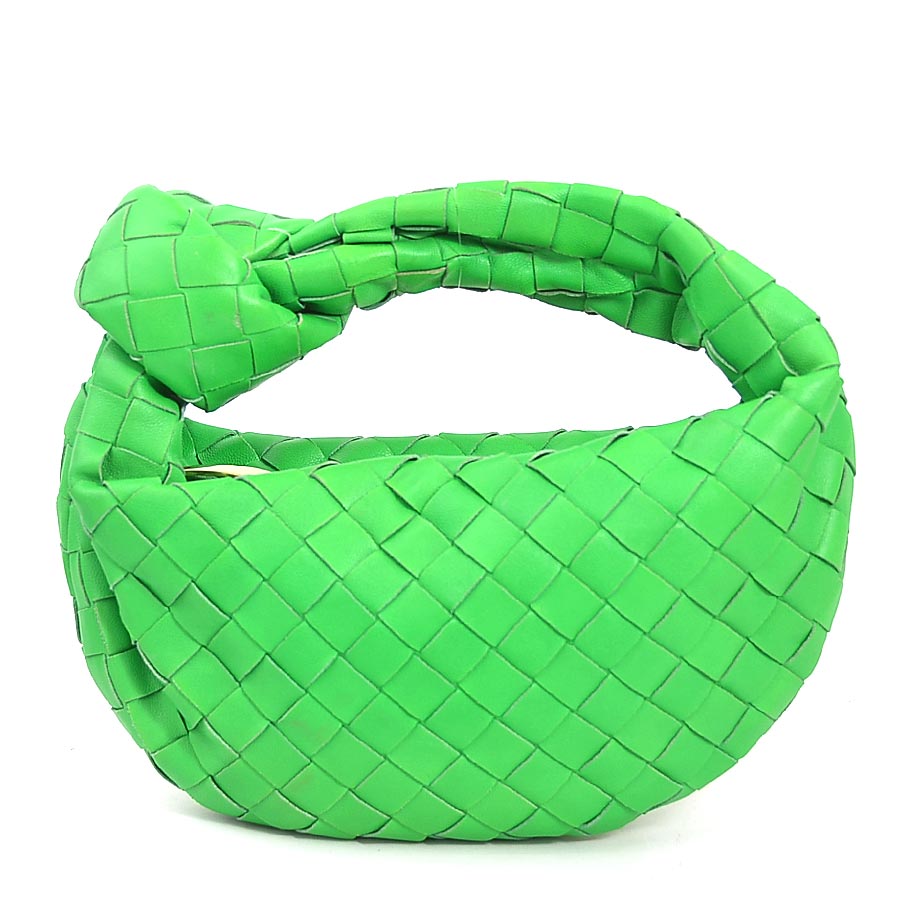ボッテガヴェネタ BOTTEGAVENETA ハンドバッグ ミニ ジョディ レザー グリーン ゴールド レディース 送料無料【中古】 e60278j｜ブランドバリュー