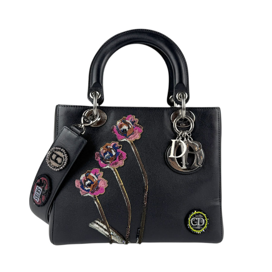 希少✨オールドディオール ショルダー ハンドバッグ トロッター ブラック DIOR トロッターパターンハンドバッグ ブラック｜VINTAGE QOO