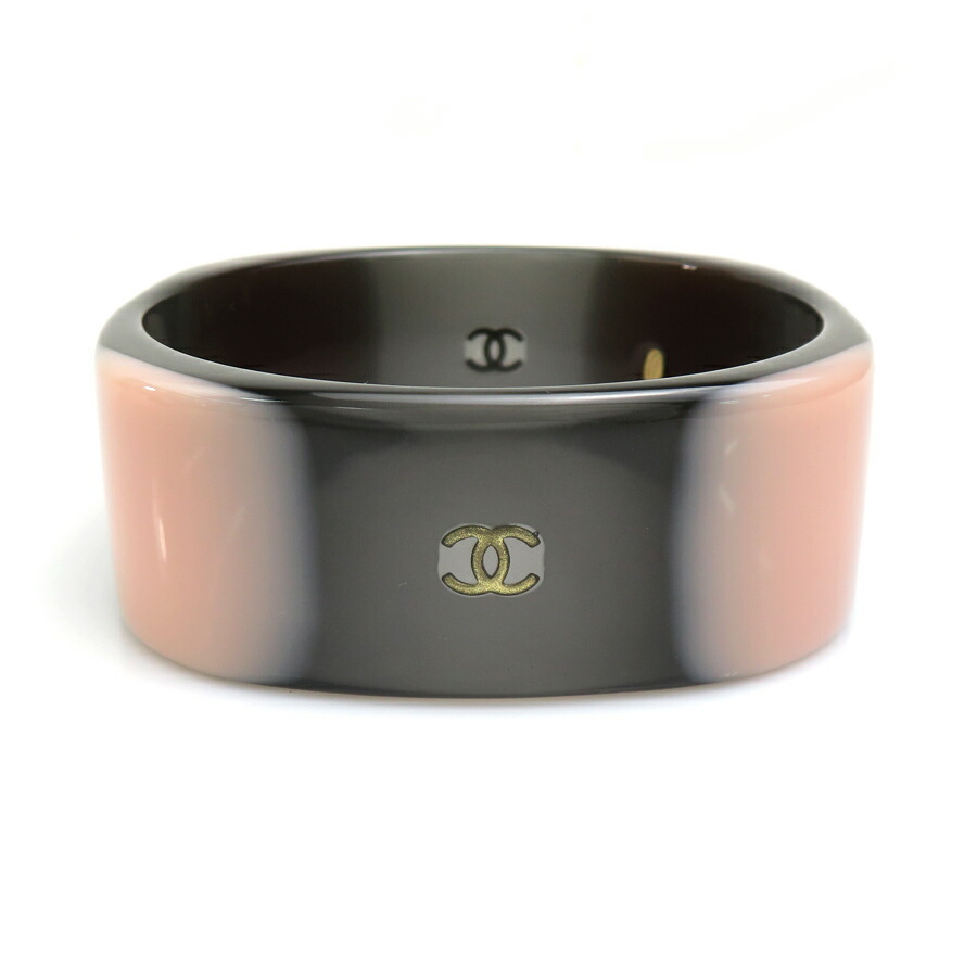 美品 CHANEL バングル ココマーク ラインストーン レジン ブラック 黒 楽天市場】CHANEL シャネル バングル ブレスレット ココマーク ライン