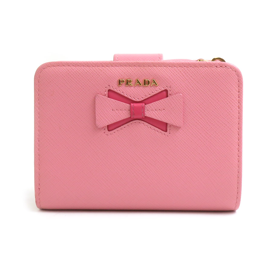 楽天市場】美品 PRADA プラダ サフィアーノ リボンチャーム