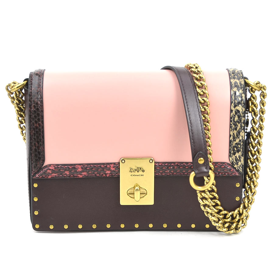 COACH SOHO ショルダーバッグ パイソン 斜め掛け ピンク COACH SOHO ショルダーバッグ パイソン 斜め掛け ピンク - メルカリ