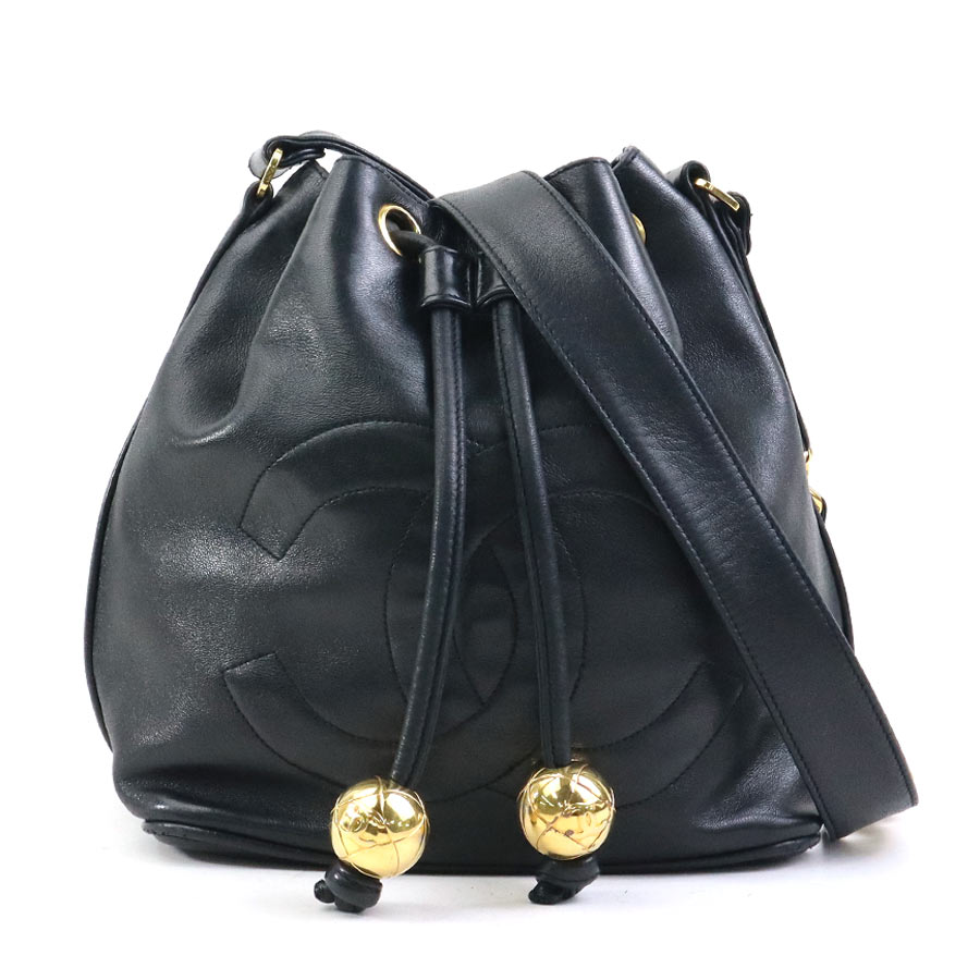 楽天市場】シャネル CHANEL ショルダーバッグ レザー ブラック