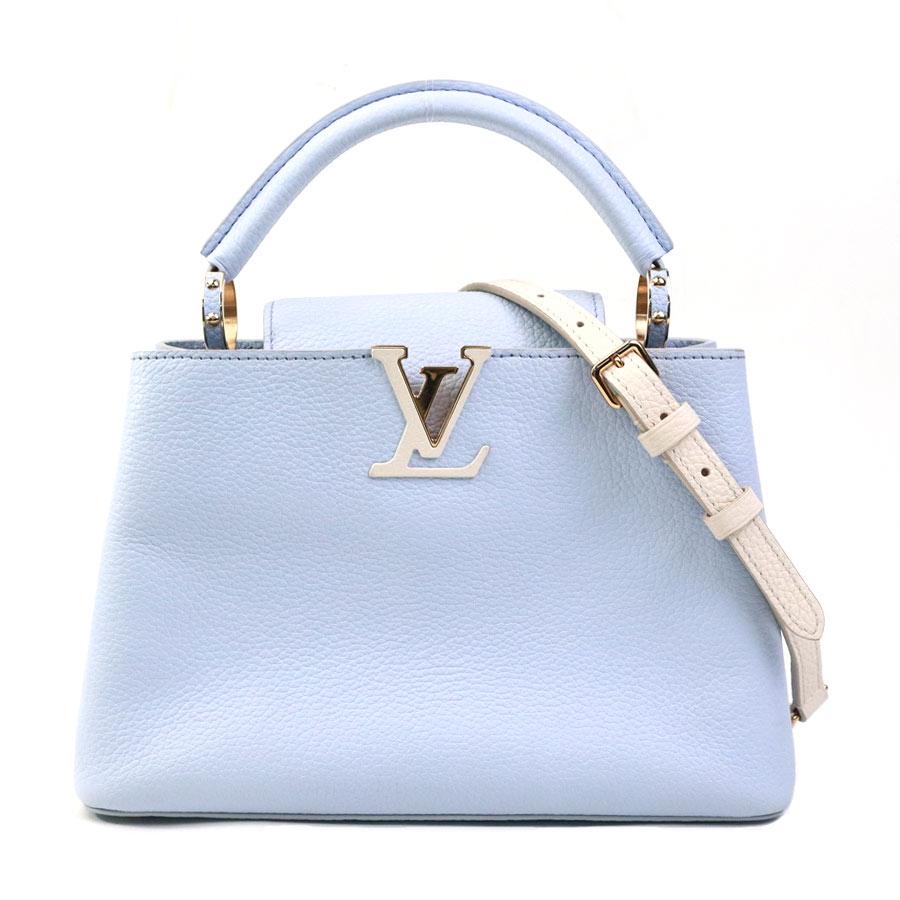 ルイ ヴィトン LOUIS VUITTON ハンドバッグ ショルダーバッグ カプシーヌBB レザー ライトパープル&times;アイボリー レディース M59512 送料無料【中古】 90129k｜ブランドバリュー