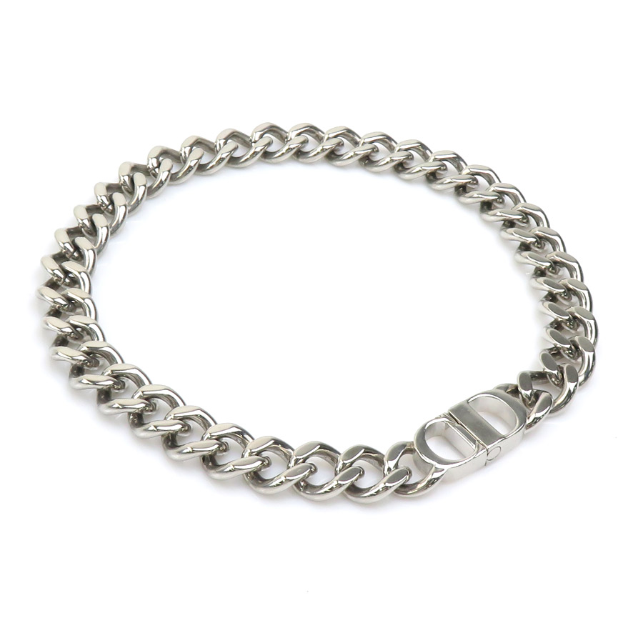 ★Sale★【希少】DIOR HOMMEディオールオム シルバーバングル DIOR HOMME Chain Link Cannage Bracelet B3662HOMST990