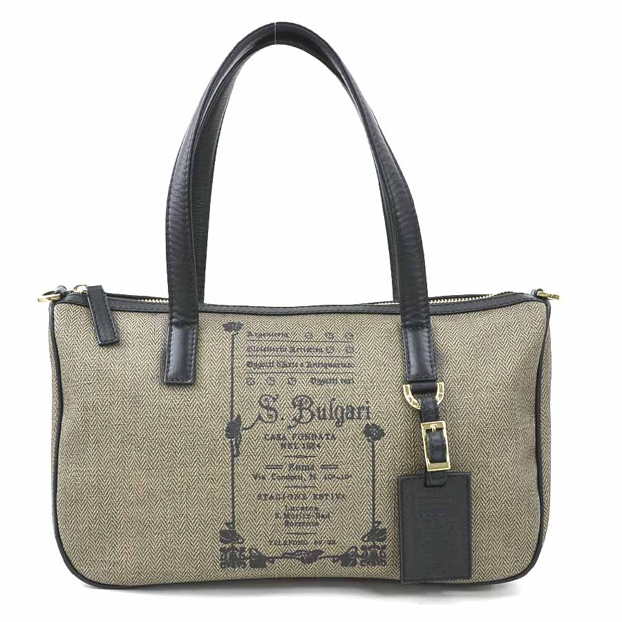 美品　BVLGARI　ブルガリ　ハンドバッグ　レザー　ロゴサークル　ターンロック BVLGARI ブルガリ/ブランドバッグ・小物｜WonderREX-ONLINE 公式通販サイト