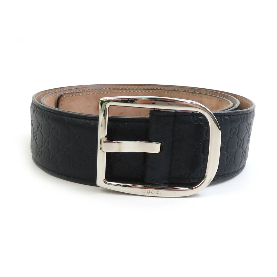 美品 グッチ GUCCI ベルト シルバー バックル ロゴ ブラック 黒 楽天市場】GUCCI グッチ グッチシマ GG ベルト シルバーバックル
