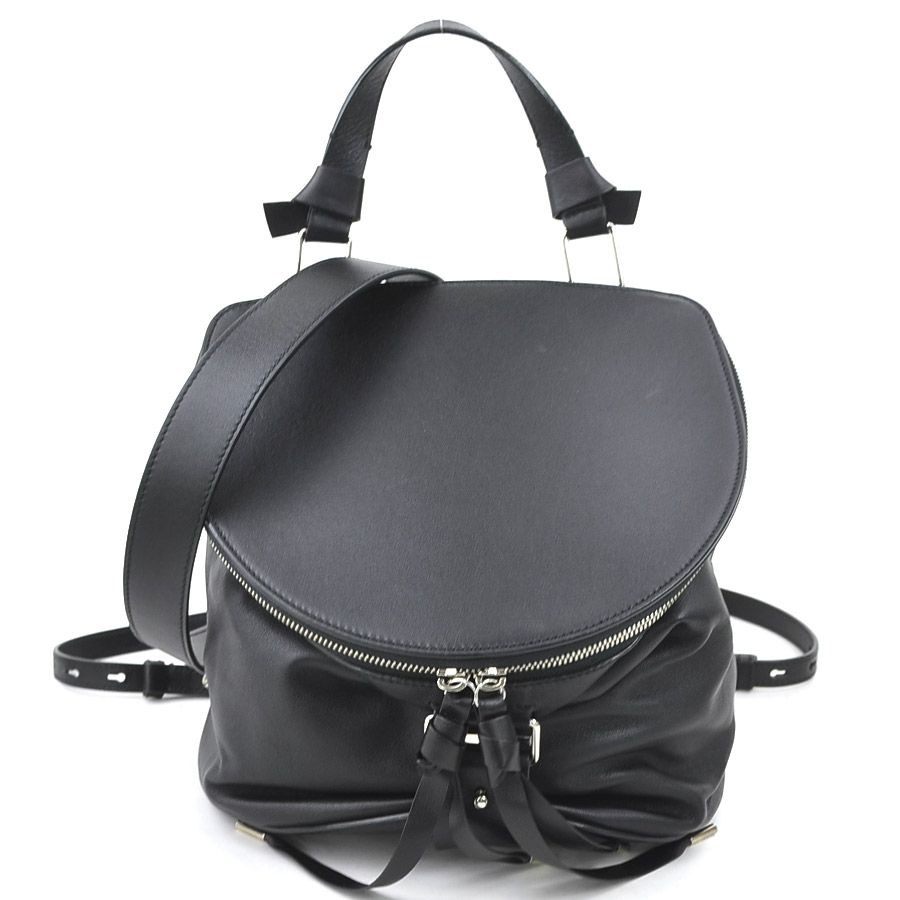 バリー BALLY リュック ショルダーバッグ HARRYET SM レザー ブラック レディース 送料無料【中古】 h31215g｜ブランドバリュー
