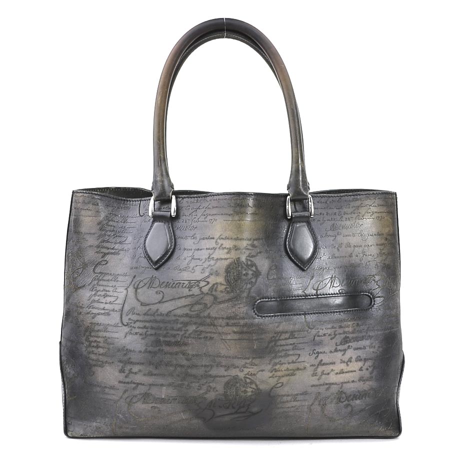 ベルルッティ Berluti ハンドバッグ トゥージュール レザー ブラック系 メンズ 送料無料【中古】 90135a