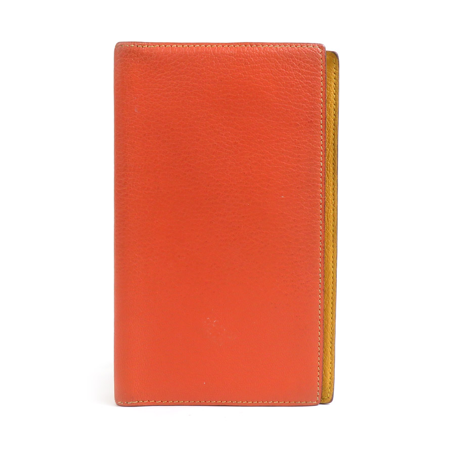 HERMES バイカラーの手帳カバー 楽天市場】中古 エルメス アジェンダGM シェーブル 茶/オレンジ