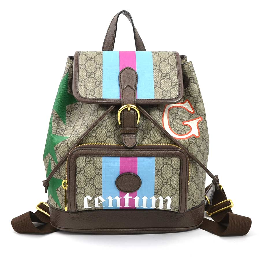 楽天市場】グッチ GUCCI リュック GGスプリーム PVC ブラウン