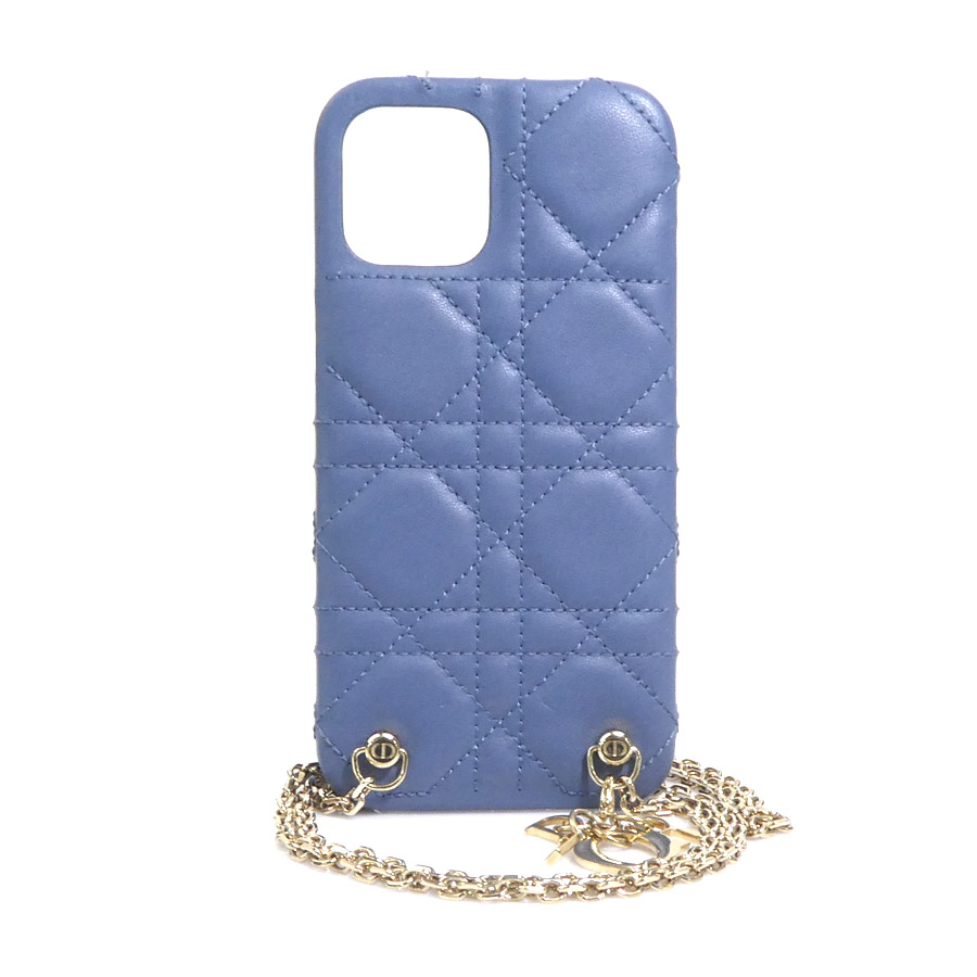 【正規店購入】LadyDior iPhone15ケースカナージュラムスキンブルー DIOR | Lady Dior iPhone 15 ケース カナージュ ラムスキン