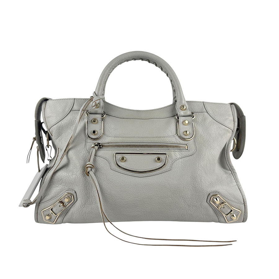 BALENCIAGA グレー バッグ ポーチ付き BALENCIAGA バレンシアガ バッグ レディース ラージ