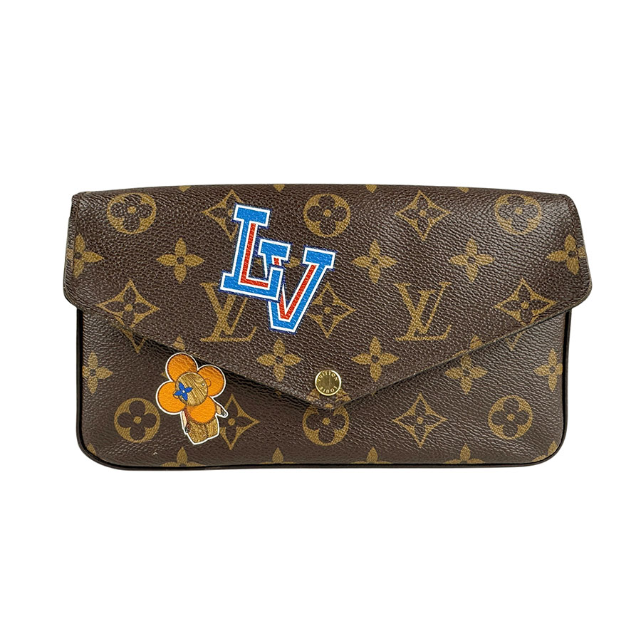 ルイ ヴィトン LOUIS VUITTON チェーンウォレット モノグラム ポシェット フェリシー モノグラムキャンバス ブラウン×ノワール レディース 送料無料【中古】 z6429