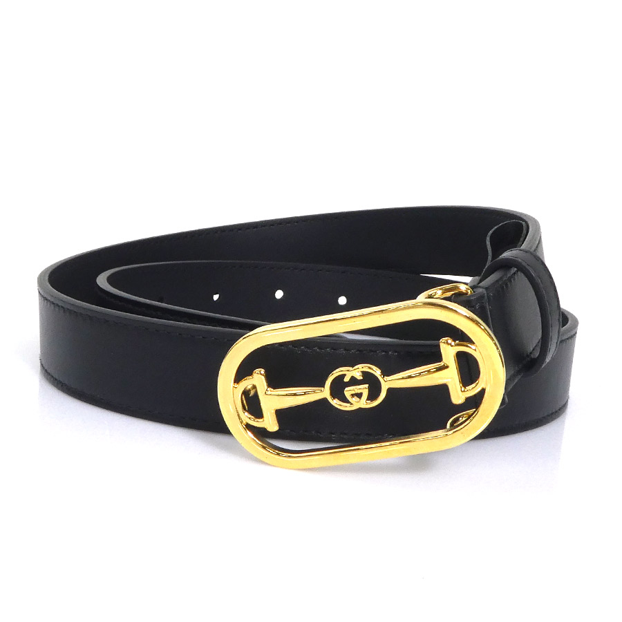 GUCCI グッチ ベルト レザー シマ GG総柄 ブラック グッチ レザーベルト 黒 ブラック シマ GG - メルカリ