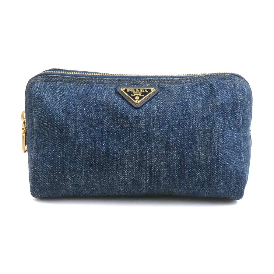 楽天市場】【未使用品】PRADA プラダ ポーチ DENIM デニム 化粧