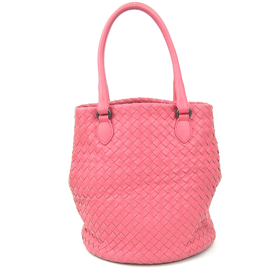 ボッテガヴェネタ BOTTEGAVENETA ハンドバッグ イントレチャート レザー ピンク レディース 送料無料【中古】 e60792k
