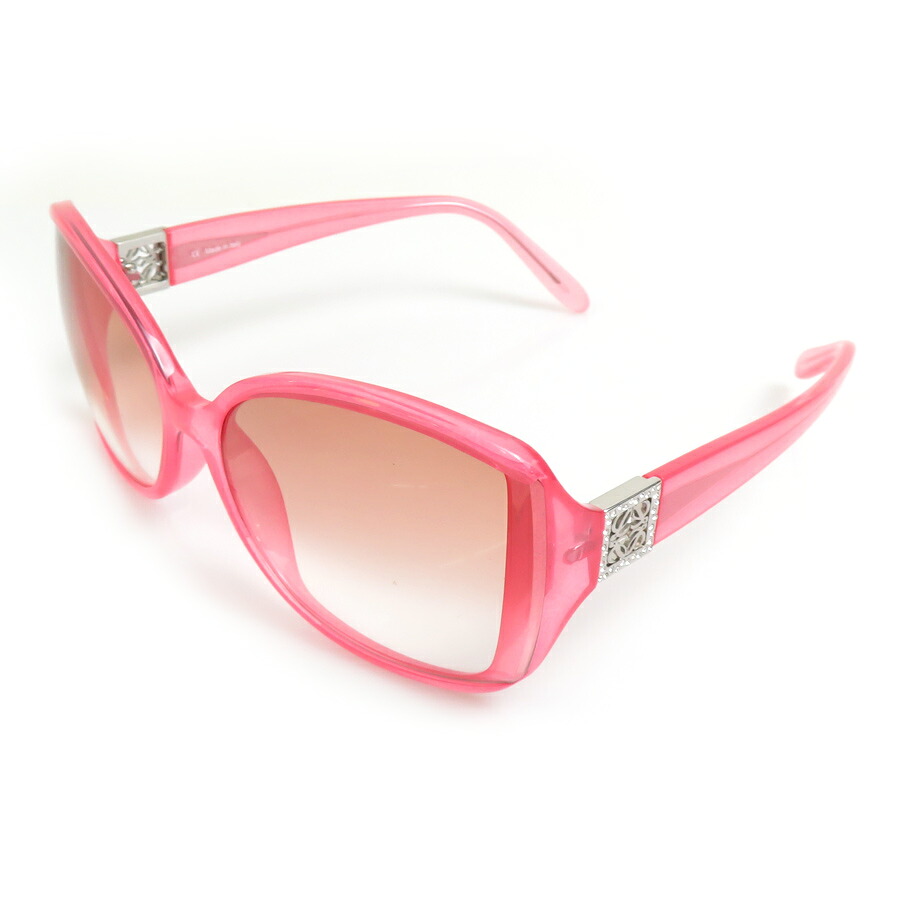 美品✨ LOEWE ロエベ サングラス メガネ SLW067 シルバー ブルー 楽天