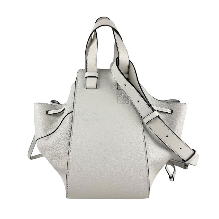 ロエベ LOEWE ショルダーバッグ ハンモック スモール レザー ホワイト レディース 送料無料【中古】 z6665