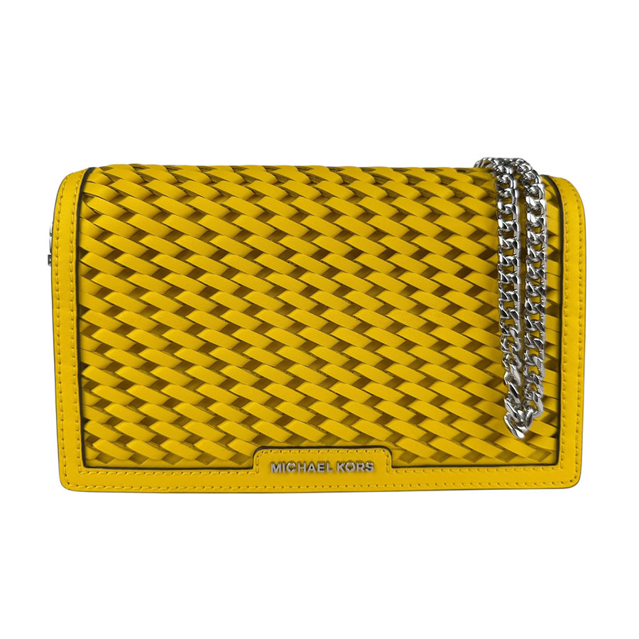 マイケルコース Michael Kors ショルダーバッグ レザー イエロー レディース 送料無料【中古】 z6676