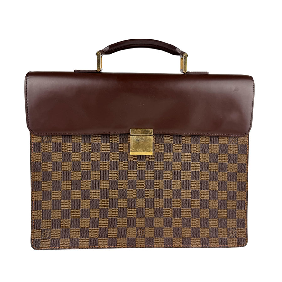 ルイ ヴィトン LOUIS VUITTON ハンドバッグ ビジネスバッグ ダミエ アルトナ PM ダミエキャンバス ブラウン ゴールド メンズ N53315 送料無料【中古】 z6716
