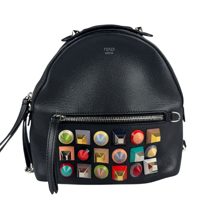 【FENDI】 フェンディ リュック ミニバックパック ペカン柄 FENDI - フェンディ ペカン柄 リュックサック レディース 【中古