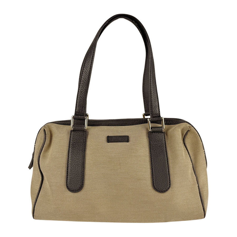 グッチ GUCCI ハンドバッグ キャンバス/レザー ブラウン レディース 257289 送料無料【中古】 z6868