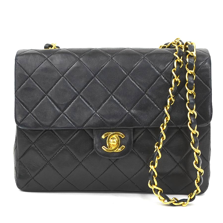 シャネル CHANEL ショルダーバッグ マトラッセ 子ヒツジひと肌 黒いこと ゴールド レディース 貨物輸送無料【中古】 90183a ショルダーバッグ・メッセンジャーバッグ-バッグ
