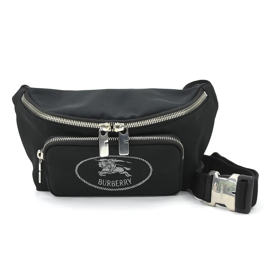 バーバリー BURBERRY ウエストバッグ ナイロンキャンバス ブラック ユニセックス 送料無料【中古】 h31534g
