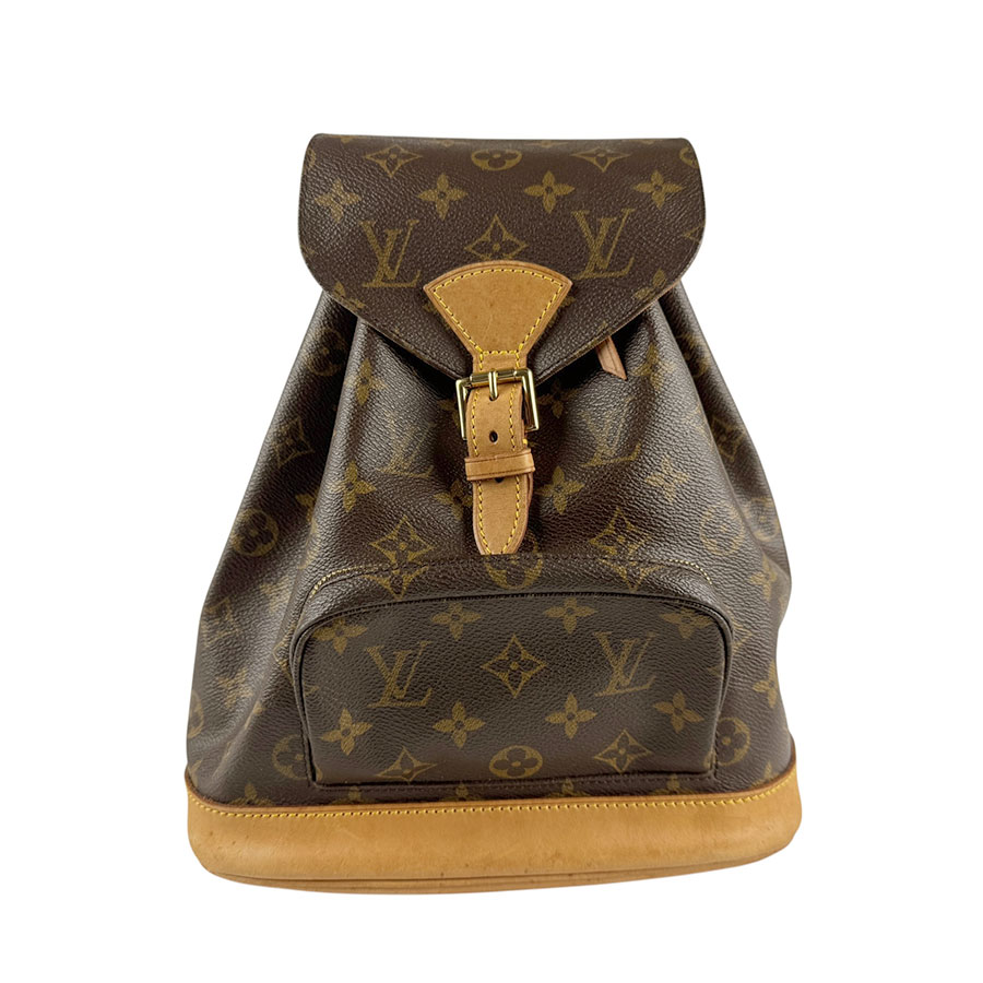 ルイ ヴィトン LOUIS VUITTON 背嚢 モノグラム モン掏摸 MM モノグラム帆布 赤銅色 ゴールド レディース M51136 貨物輸送無料【中古】 z6951