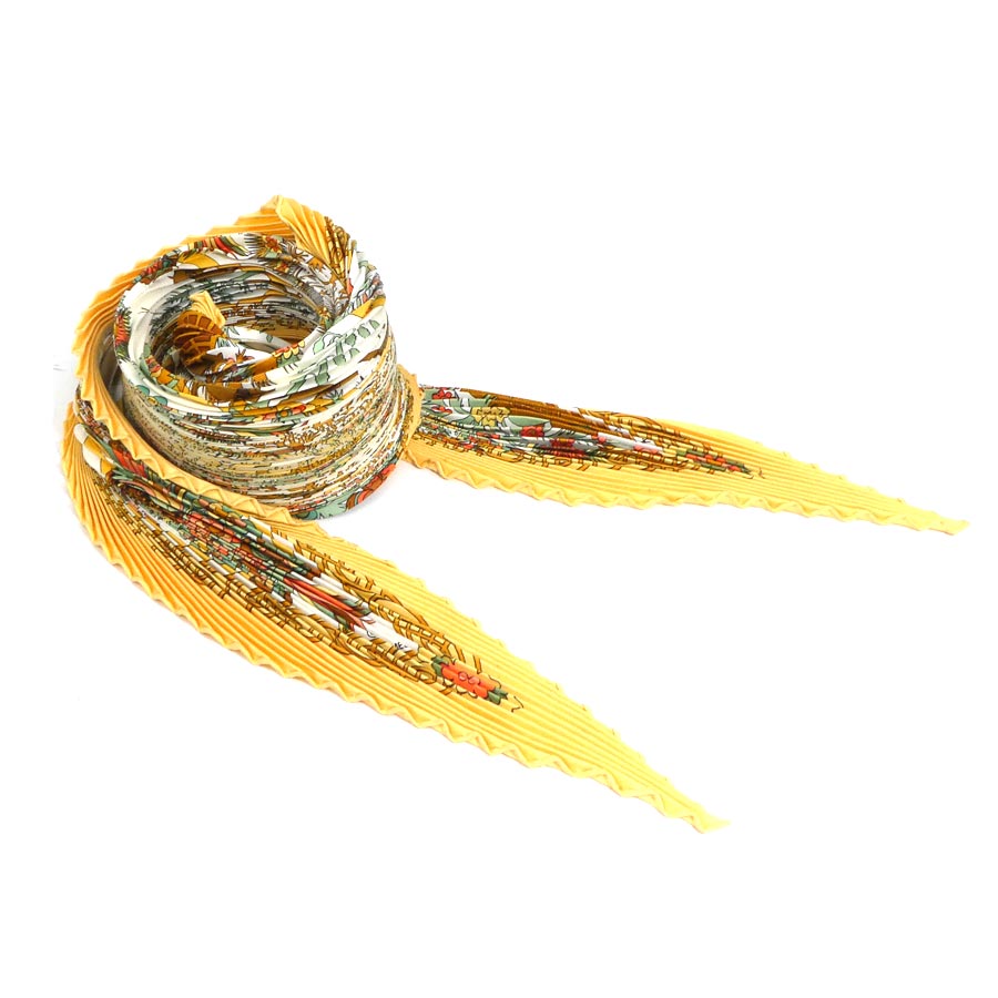 新品未使用　HERMES　プリーツスカーフ　箱無し 楽天市場】HERMES(エルメス）プリーツスカーフ シルク 外箱付