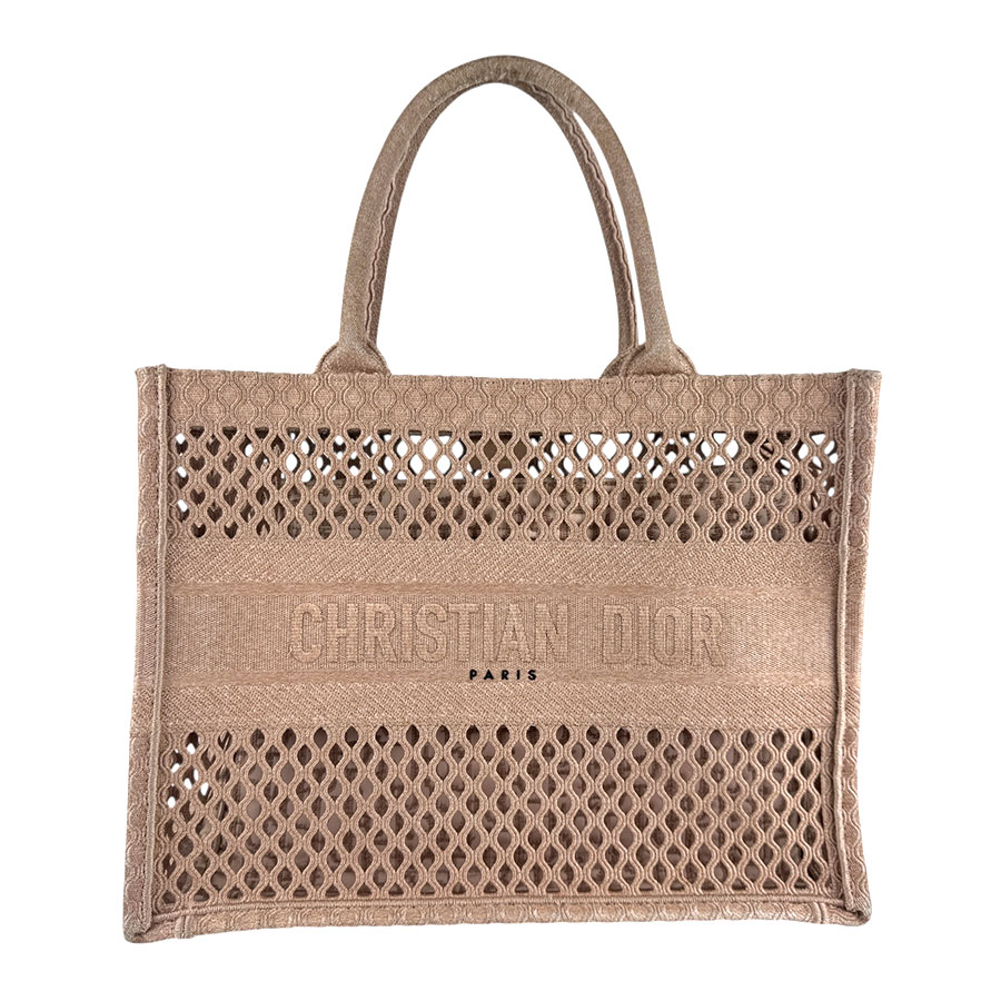 クリスチャンディオール Christian Dior ハンドバッグ ブックトート キャンバス ピンクブラウン レディース 送料無料【中古】 z6992