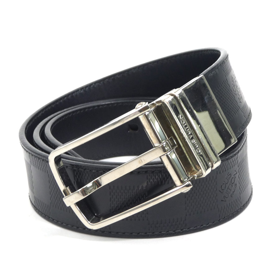 【美品】ルイヴィトン サンチュール ダミエアンフィニ レザー ブラック 楽天市場】ルイヴィトン ダミエアンフィニ（メンズベルト